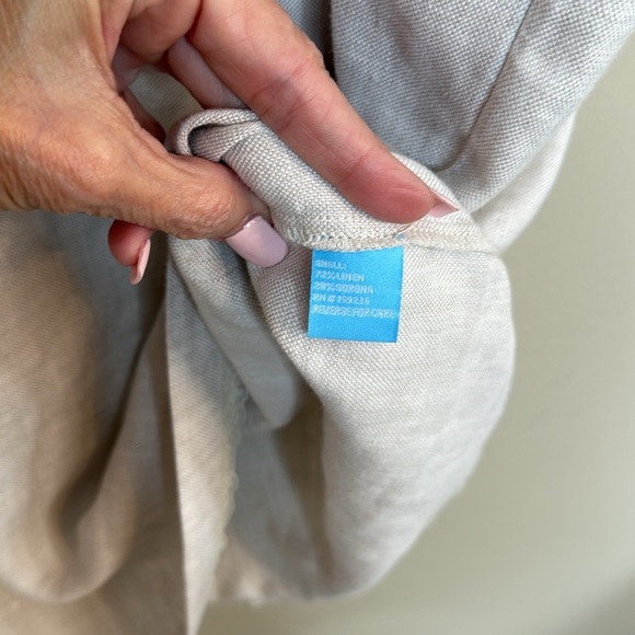 J.McLaughlin Winifred Linen Blend Cap Sleeve Dress in sand - Picture 5 of 7